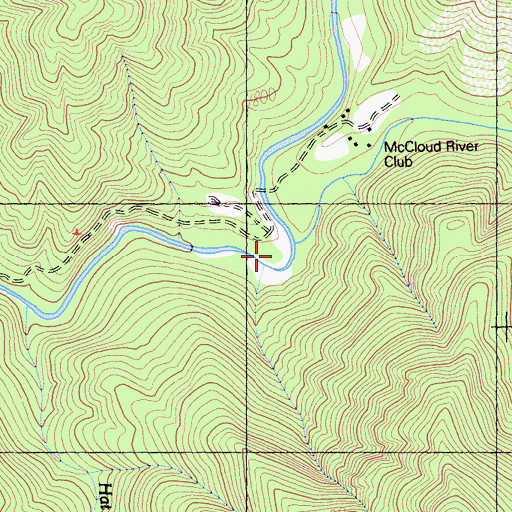 Topographic Map of Claiborne Creek, CA