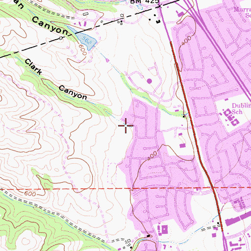 Topographic Map of Clark Canyon, CA