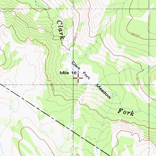 Topographic Map of Clark Fork Meadow, CA