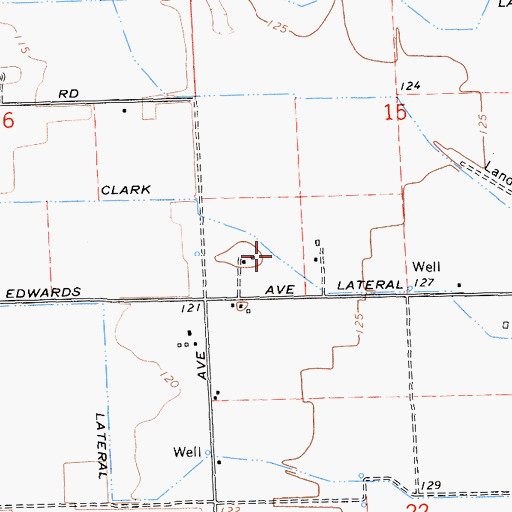 Topographic Map of Clark Lateral, CA