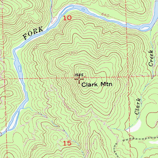 Topographic Map of Clark Mountain, CA