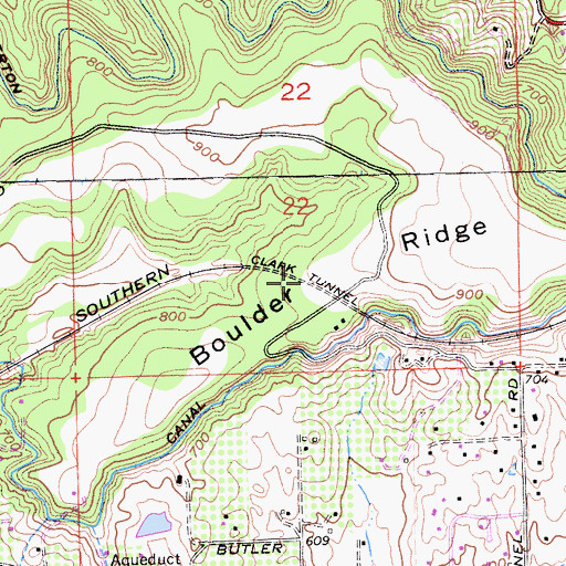 Topographic Map of Clark Tunnel, CA