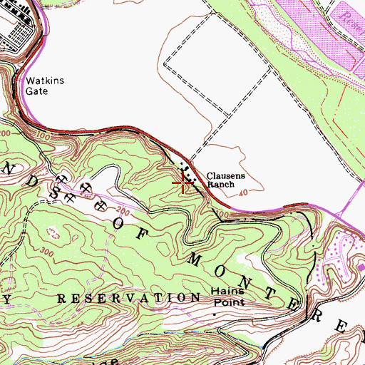 Topographic Map of Clausens Ranch, CA
