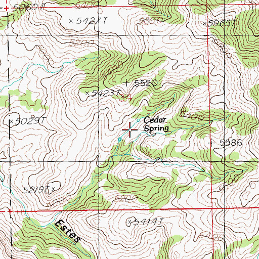 Topographic Map of Ledar Spring, AZ