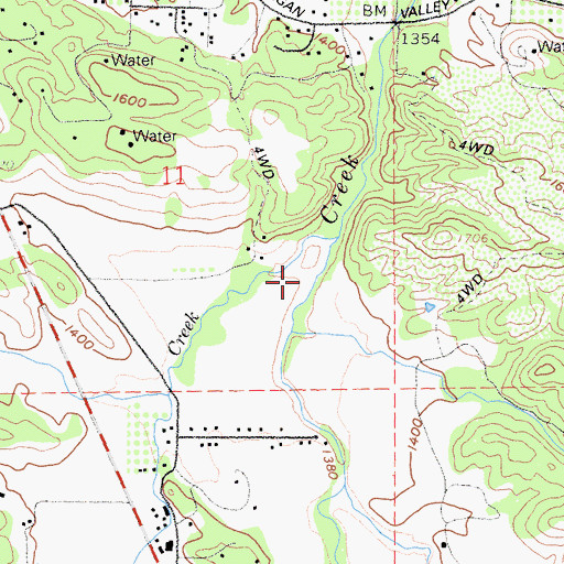 Topographic Map of Clayton Creek, CA
