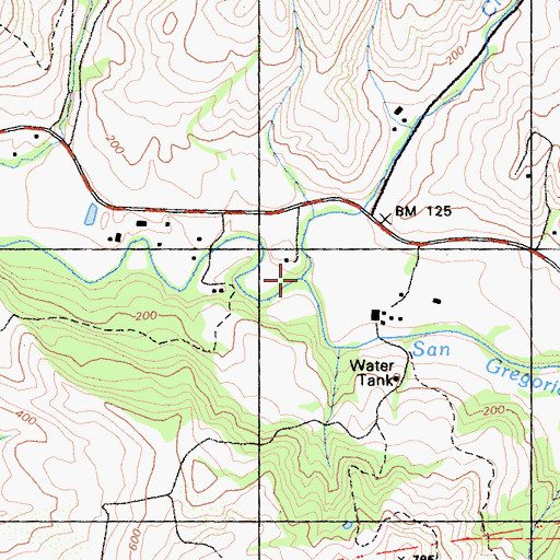 Topographic Map of Clear Creek, CA