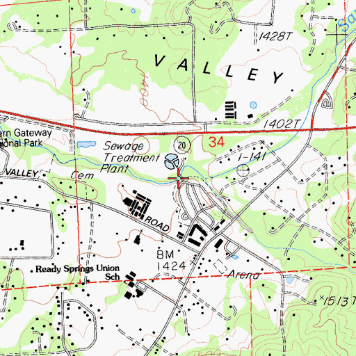 Topographic Map of Clear Creek, CA