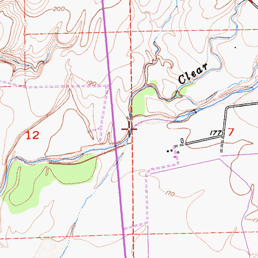 Topographic Map of Clear Creek, CA