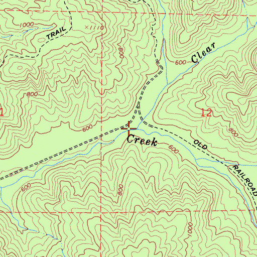 Topographic Map of Clear Creek, CA
