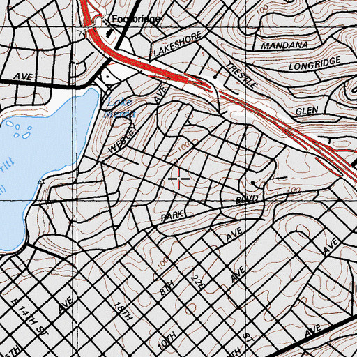 Topographic Map of Cleveland Elementary School, CA