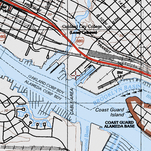 Topographic Map of Clinton Basin, CA