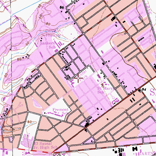 Topographic Map of Closter Park, CA