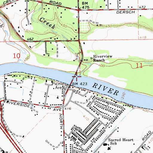 Topographic Map of Clover Creek, CA