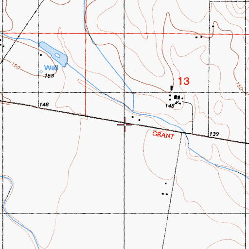 Topographic Map of Clover School, CA