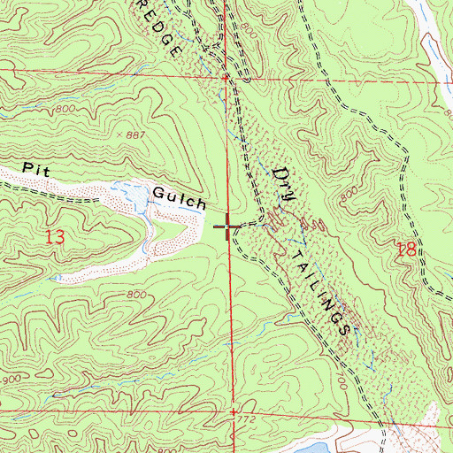 Topographic Map of Coal Pit Gulch, CA