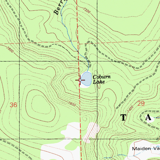 Topographic Map of Coburn Lake, CA