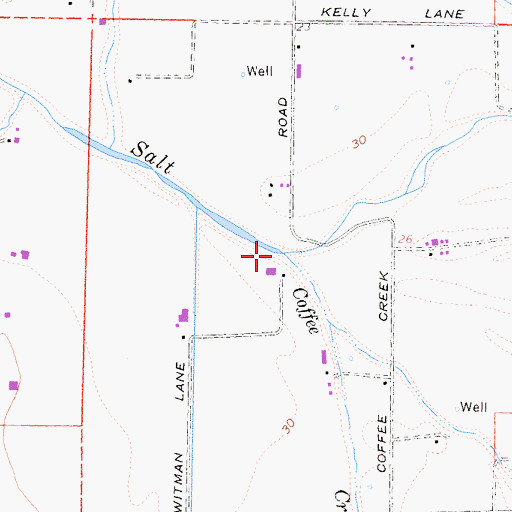 Topographic Map of Coffee Creek, CA