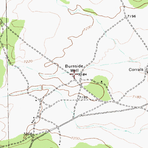 Topographic Map of Burnside Well, AZ
