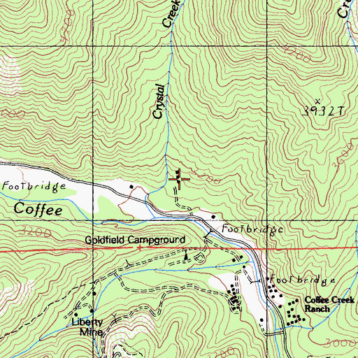 Topographic Map of Coffee Creek Guard Station, CA
