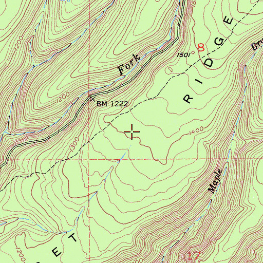 Topographic Map of Cohasset Ridge, CA