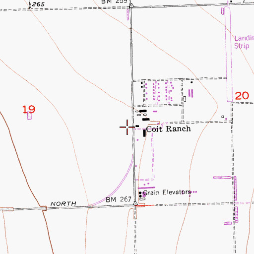 Topographic Map of Coit Ranch, CA