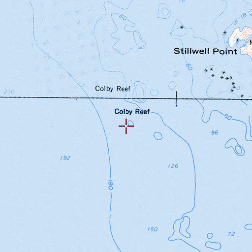 Topographic Map of Colby Reef, CA