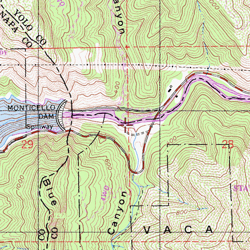 Topographic Map of Cold Canyon, CA