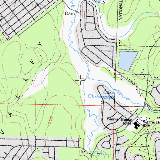 Topographic Map of Cold Creek, CA
