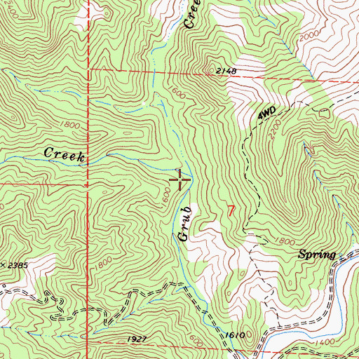 Topographic Map of Cold Creek, CA
