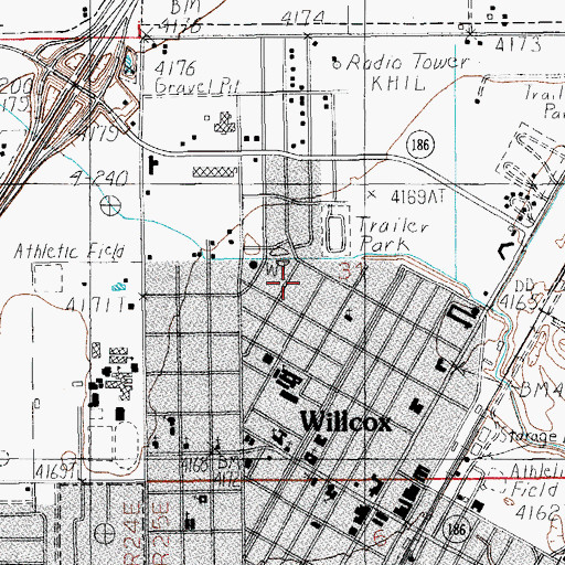 Topographic Map of Manny Gonzales Park, AZ