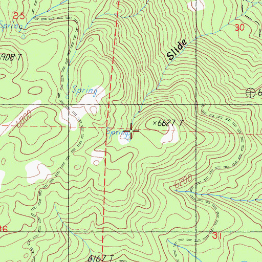 Topographic Map of Cold Spring Meadow, CA