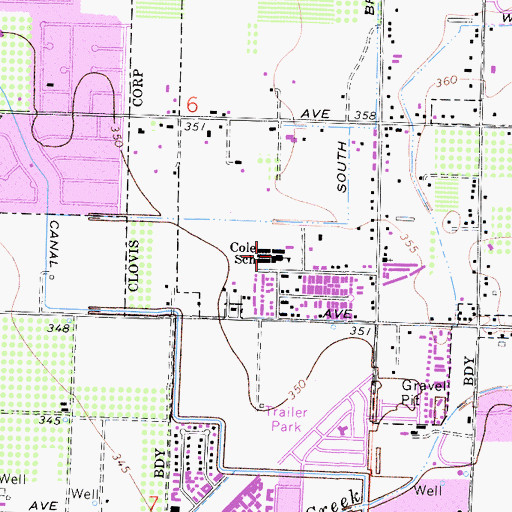 Topographic Map of Cole Elementary School, CA