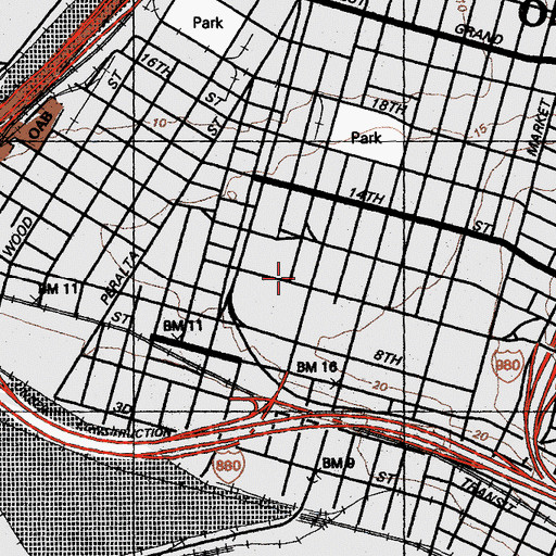 Topographic Map of Cole Middle School, CA