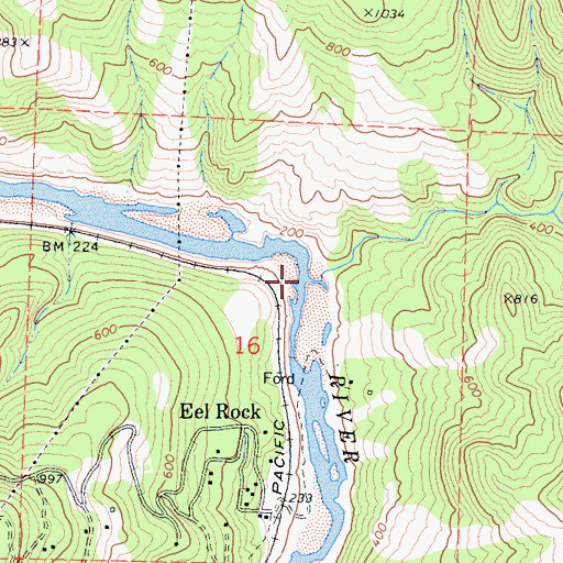 Topographic Map of Coleman Creek, CA