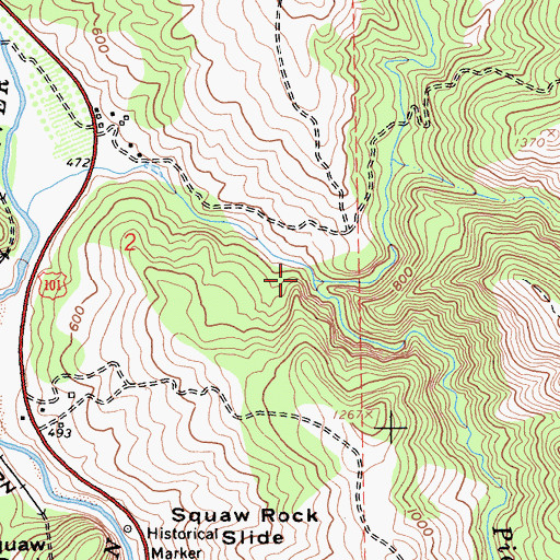 Topographic Map of Coleman Creek, CA