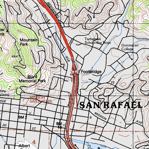 Topographic Map of Coleman Elementary School, CA