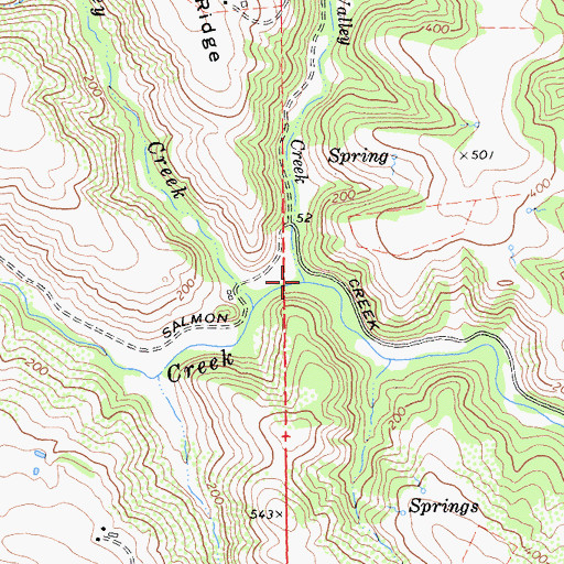 Topographic Map of Coleman Valley Creek, CA