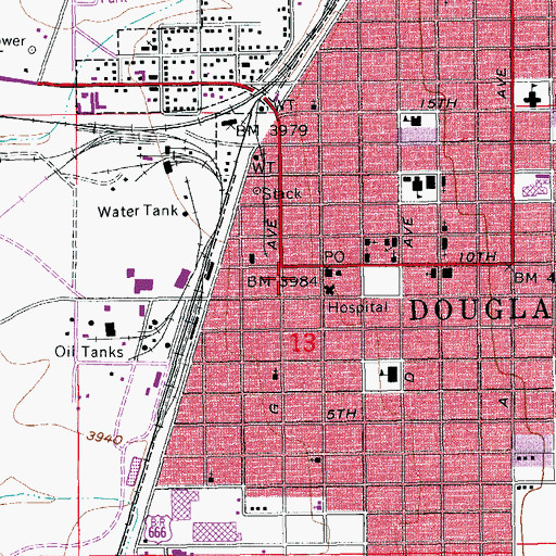 Topographic Map of Mexican Consulate, AZ