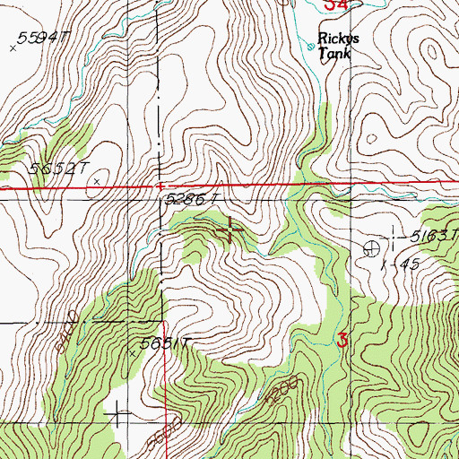 Topographic Map of Mexican Tank, AZ