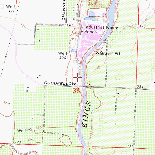 Topographic Map of Collins Creek, CA