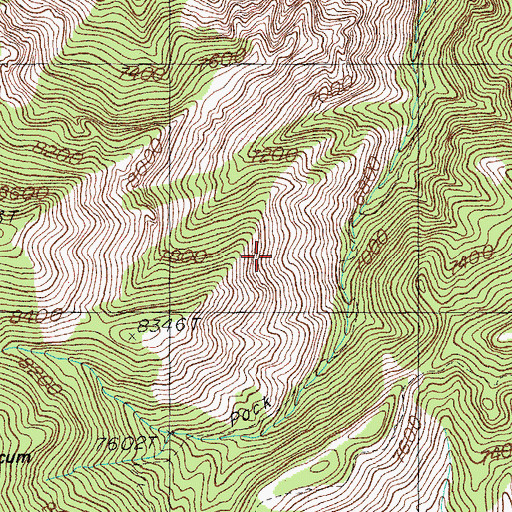 Topographic Map of Monte Vista Peak Lookout, AZ