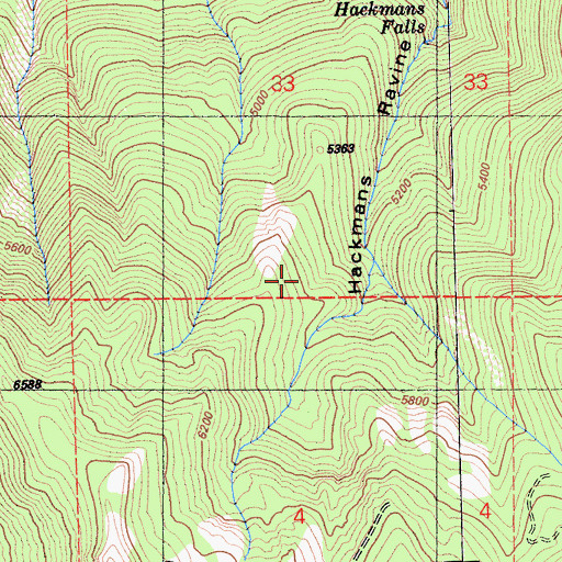 Topographic Map of Commodore Trail, CA
