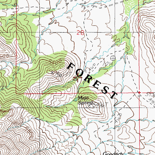 Topographic Map of Majo Spring, AZ