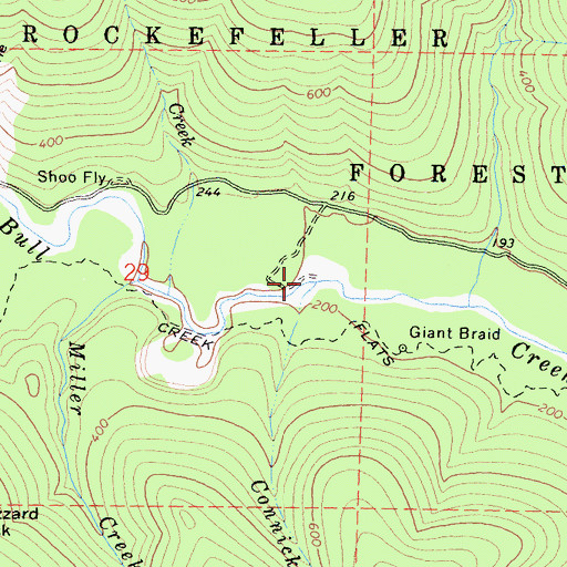Topographic Map of Connick Creek, CA