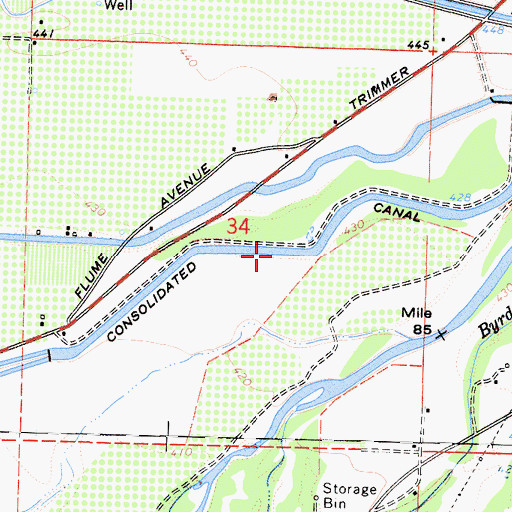 Topographic Map of Consolidated Canal, CA