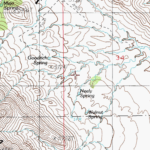 Topographic Map of Neely Spring, AZ