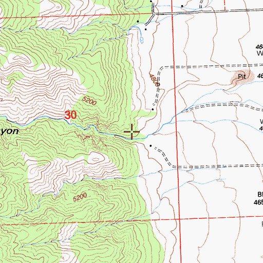 Topographic Map of Cooks Canyon, CA
