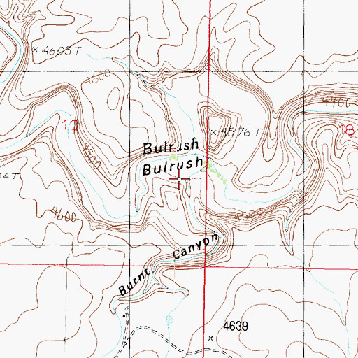 Topographic Map of Burnt Canyon, AZ