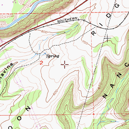 Topographic Map of Coon Ridge, CA