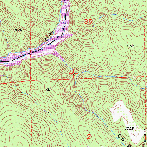 Topographic Map of Cooper Canyon, CA